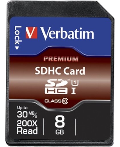 Verbatim Premium flashgeheugen 8 GB SDHC Klasse 10