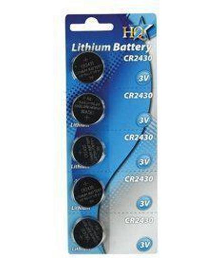 HQ, CR2430 Lithium Batterij 3 V - 5 stuks