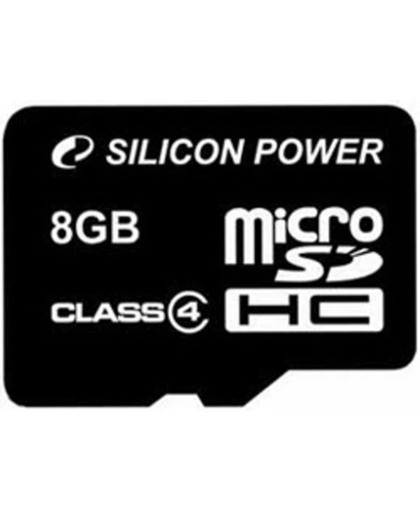 Silicon Power 8GB microSDHC 8GB MicroSDHC Klasse 4 flashgeheugen