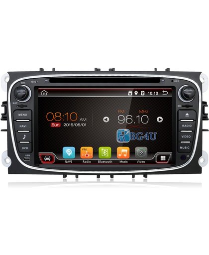 Navigatie radio Ford Focus Mondeo S-Max Galaxy, Android OS, 7 inch scherm, Canbus, GPS, Wifi, Mirror link, OBD2, Bluetooth, 3G/4G zwart