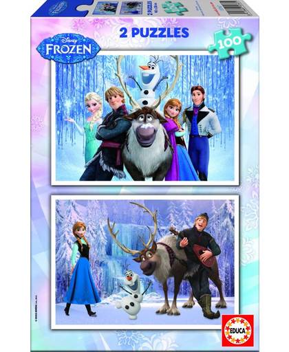 Educa Frozen - 2 puzzels van 100 stukjes
