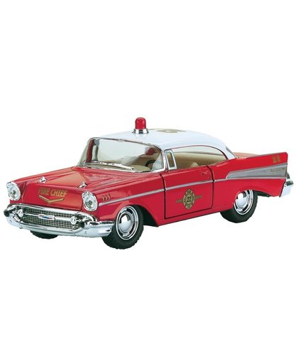 Goki schaalmodel Chevrolet Bel Air 1957 1:40 rood