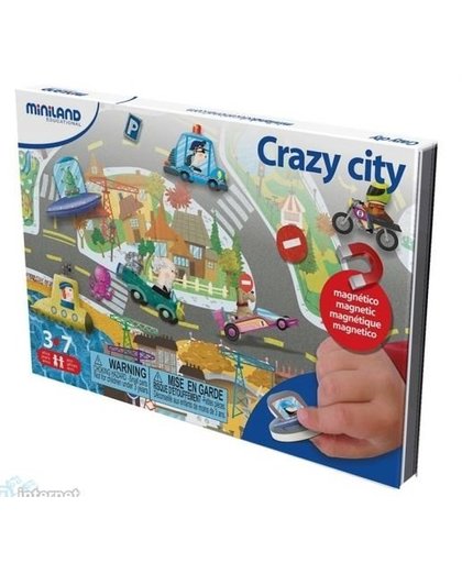 Miniland Taal: On The Go Magnetisch Spel Crazy City