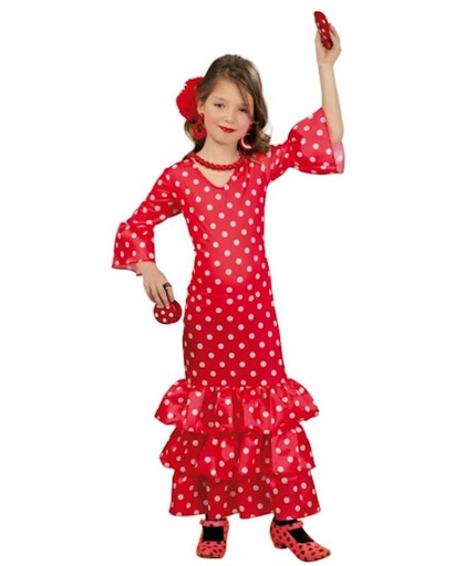 Lange Spaanse jurk voor meisjes 110-116 (5-6 jaar)