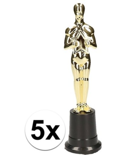 5x Gouden Award beeldje 22cm