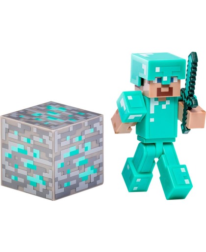 Speelfiguur Minecraft Diamant Steve Met Accessoire