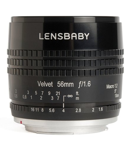 Lensbaby Velvet 56 - geschikt voor alle Pentax spiegelreflexcamera's