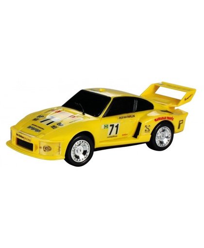 Cartronic Car Speed racebaan auto Porsche turbo 935 geel