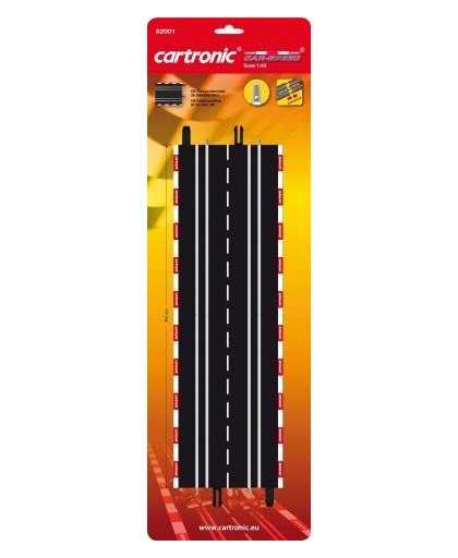 Cartronic Car Speed rechte baandelen 2 delig 35,4 cm zwart