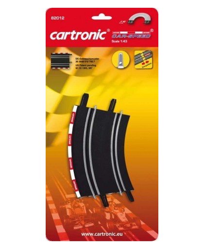 Cartronic Car Speed Looping 45 graden 2 stuks zwart