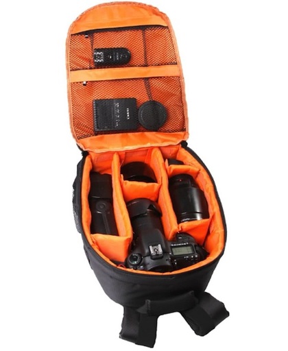 Tigernu hoogwaardige camera tas / rugzak oranje - Zorgeloos op pad - Bescherm uw (spiegelreflex) camera!