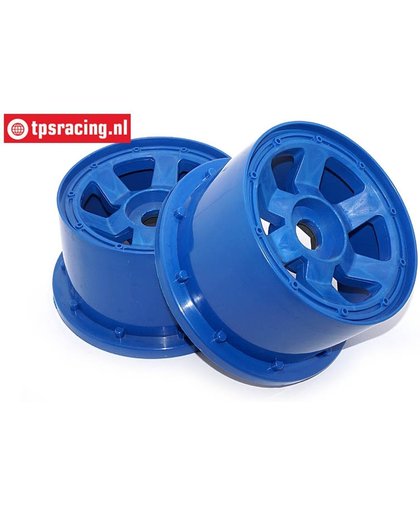 Velg, TPS 6-Spaaks Nylon Blauw, (Ø120-B80 mm), 2 st.