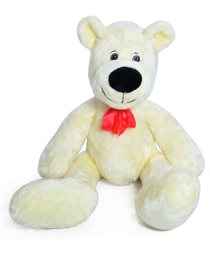 Grote knuffelbeer - Teddybeer - crème - 110 cm