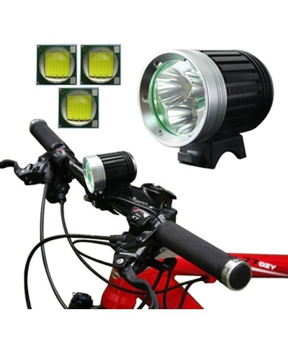 4 Mode Bicycle Lamp / Head Lamp met 3x CREE XM-L T6 LED licht, lichtgevend Flux: 1200lm