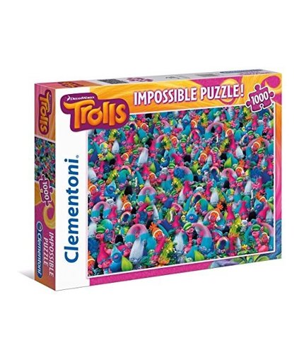 Clementoni Puzzel Impossible Trolls 1000 stukjes