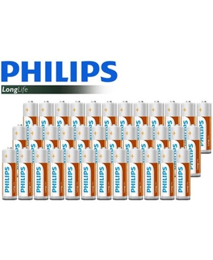 Philips longlife batterijen - 48-pack - AA