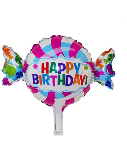 Grote toffee ballon happy birthday 38 cm