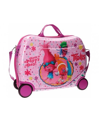 Disney Trolls Happy koffer 38 x 50 x 20 cm roze