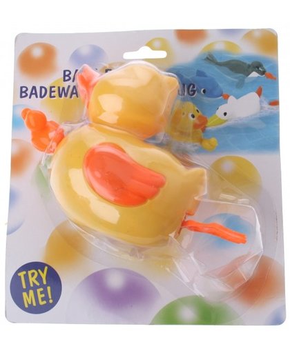 Eddy Toys badspeelgoed zwemmende eend 17 cm