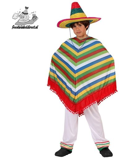 Poncho mexicaan kind 5-6 jaar