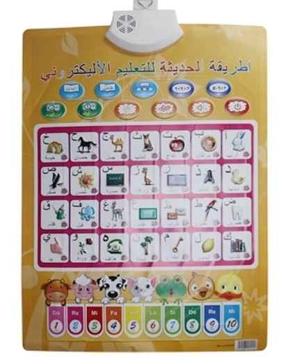 Infants Enlightenment Early Education Sound Wall Chart Voice Toy - Arabic Style (3 x AAA Batteries)