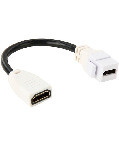Hoge snelheid HDMI 19 Pin vrouwtje naar HDMI 19 Pin vrouwtje Connector Adapter kabel, Versie 1.4, Lengte: 15cm