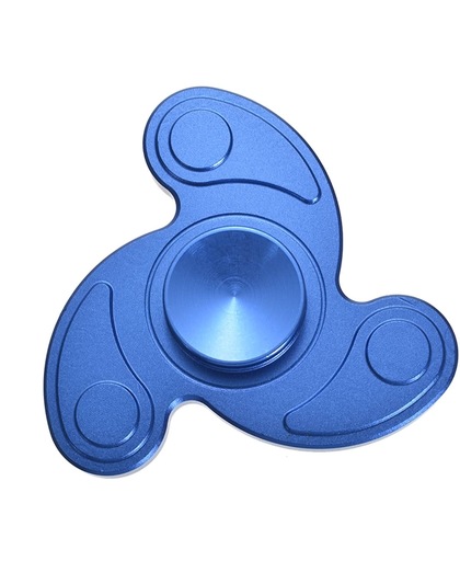 Fidget Spinner RVS PRO V2 – Fidget Spinner Tri poot - Hand Spinner Draaier - Stress verminderende Speel Spinner - Stress Spinner  – Kleur Blauw