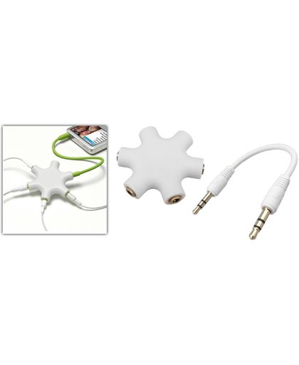 Aux 3.5 mm Mini Jack Audio Kabel Splitter - Stereo Headset / iPhone Oordopjes Splitter