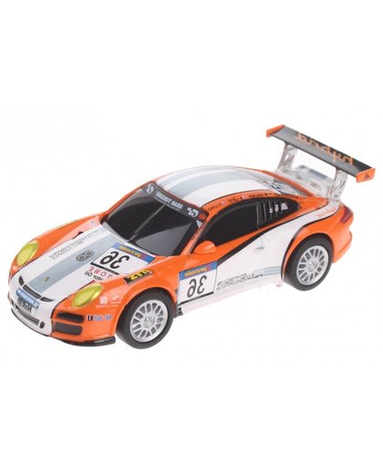 Pull & Speed Porsche GT3 RS Hybrid sportauto oranje/wit 10 cm