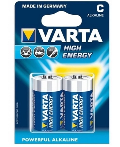 Varta 2x 1.5V C Alkaline 1.5V niet-oplaadbare batterij