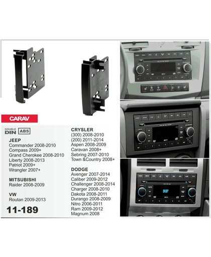 2-DIN Car Audio Installation Kit for DODGE Avenger 2007+; Caliber 2009-12; Challenger 2008+; Charger 2008-10; Dakota 2008-11; Durango2008 (11-189)