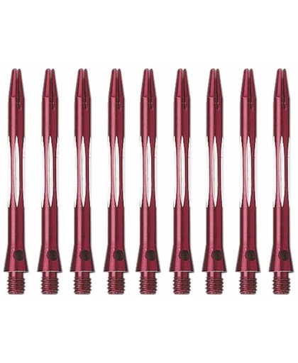 abcdarts darts shafts aluminium shafts fiesta medium rood - 3 sets darts shafts