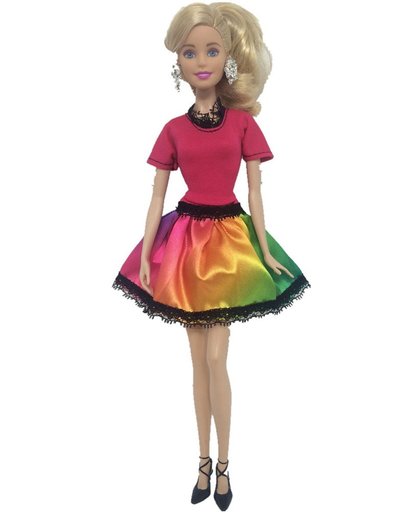 Korte regenboog Barbie jurk - NBH®