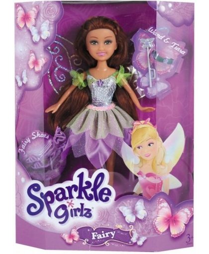 Eddy Toys Sparkle Girlz Princess Amber set 5 delig paars 27 cm