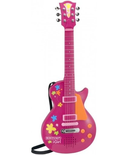 Bontempi Elektrische I Girl Rock gitaar roze