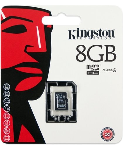 Kingston Technology 8GB microSDHC flashgeheugen