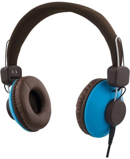 STREETZ HL-265 On-ear hoofdtelefoon met microfoon & afneembare 3.5 mm kabel Blauw-Bruin