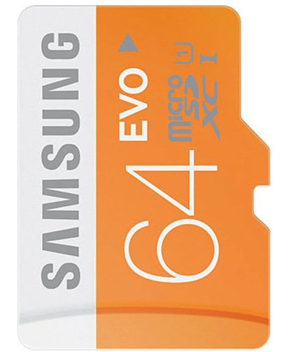 Samsung Evo 64 GB Micro SD geheugenkaart class 10