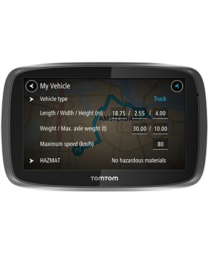 TomTom PRO 7250 TRUCK navigator 12,7 cm (5") Touchscreen LCD Handheld/Fixed Zwart 229 g