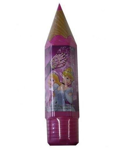 Disney potlood gevuld met 12 kleurtjes Princess 25 cm roze