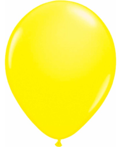 Neon gele latex ballon 25 cm