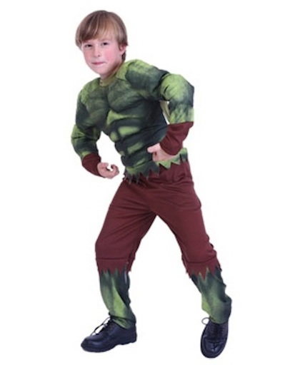 Groene superheld kostuum voor jongens 120-130 (7-9 jaar)