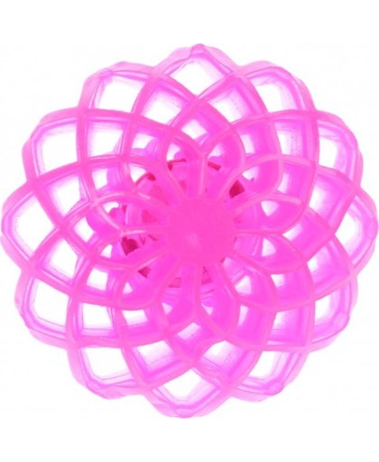 Toi Toys stuiterbal honeycomb met licht roze 70 mm