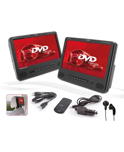 Caliber MPD298 - Dubbele portable DVD-speler met 2 schermen - 9 inch