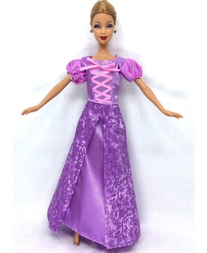 Paarse Prinsessenjurk, baljurk of trouwjurk voor de Barbie pop NBH®