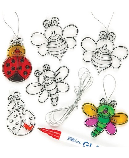 Kleine zonlicht vangende decoraties insect  (12 stuks per verpakking)