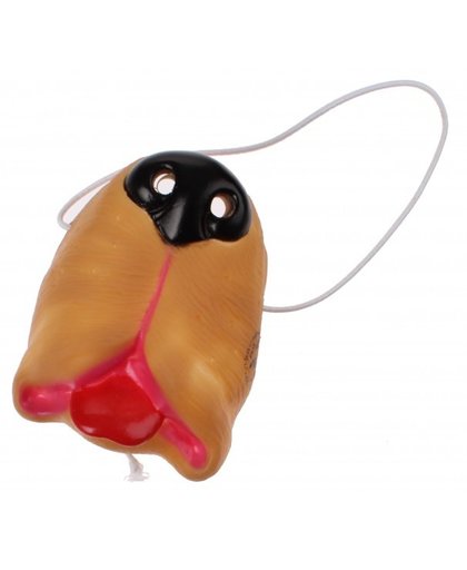 Toi Toys Neusmasker hond rubber 6,5 cm bruin