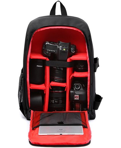 Camera Tas voor Elke Soort Camera - Neem Uw Camera Veilig Overal Mee Naartoe - Cameratas met Compartimenten - Rood