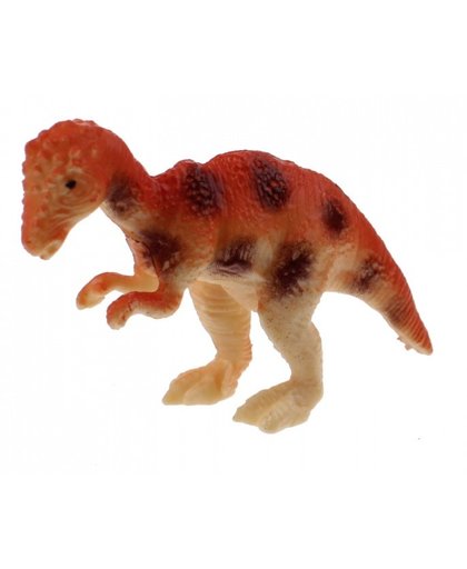 Toi Toys miniatuur dinosaurus 6 cm bruin/oranje