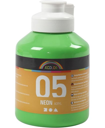A-color Neon acrylverf, neon groen, 05 - neon, 500 ml